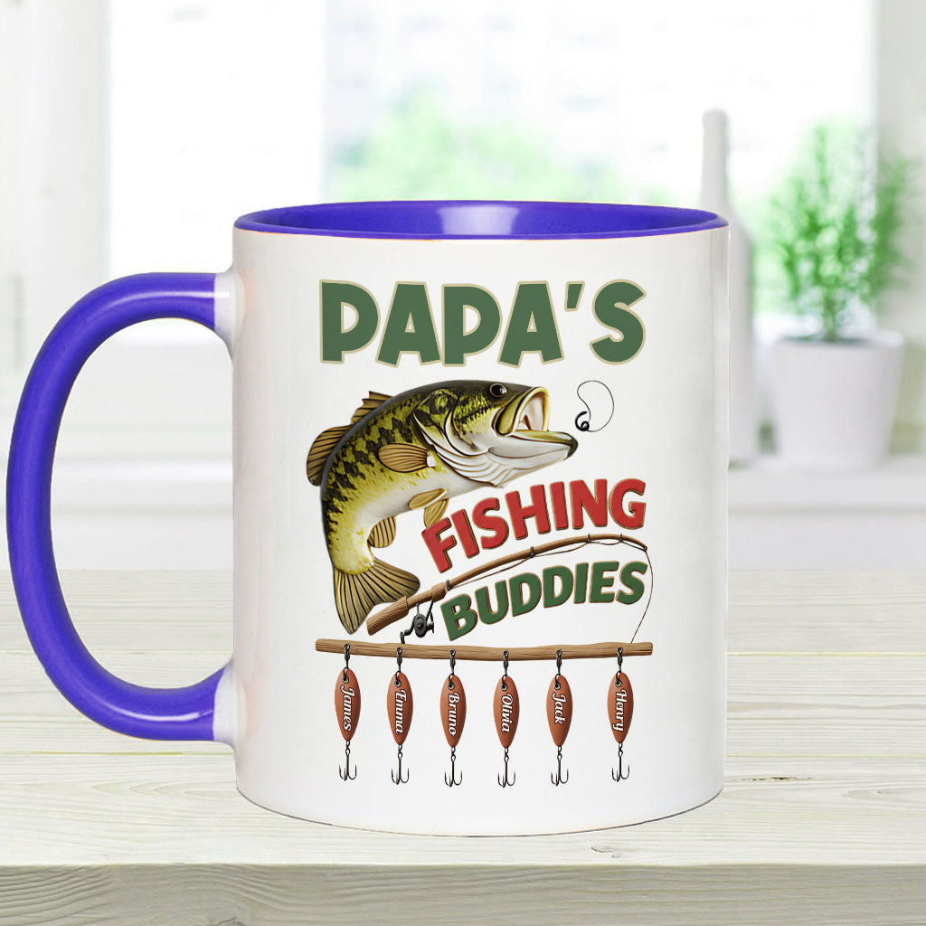 Papa Pêcheurs - Mug personnalisé sur le thème de la pêche