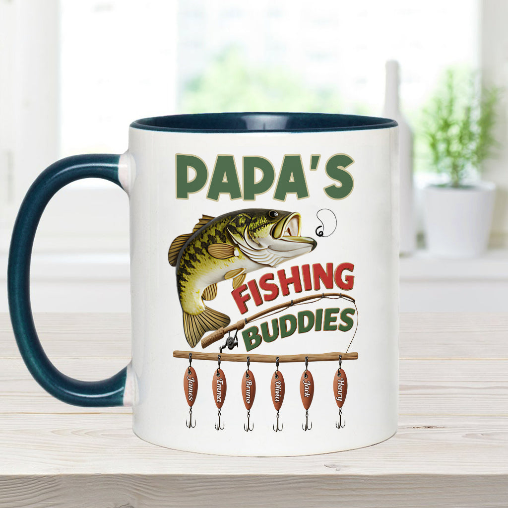 Papa Pêcheurs - Mug personnalisé sur le thème de la pêche