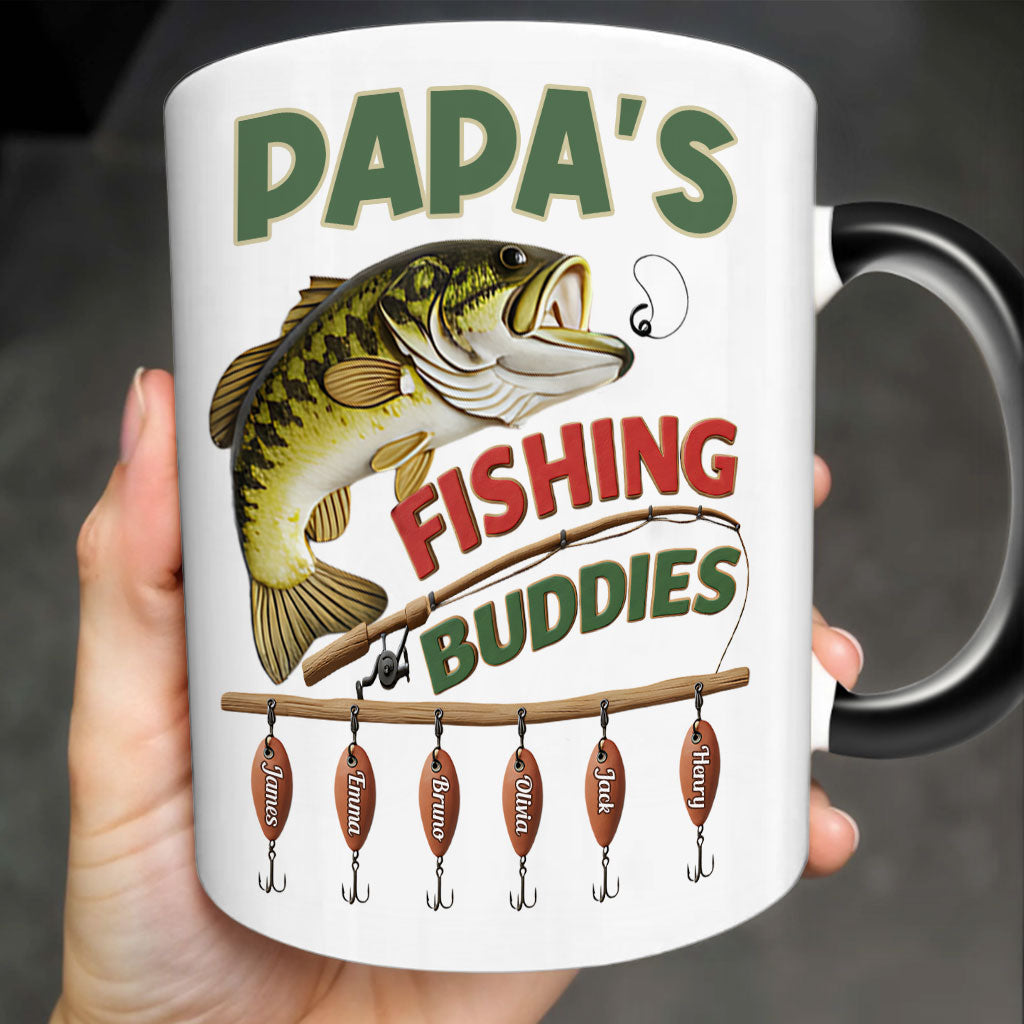 Papa Pêcheurs - Mug personnalisé sur le thème de la pêche