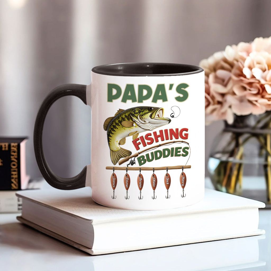 Papa Pêcheurs - Mug personnalisé sur le thème de la pêche
