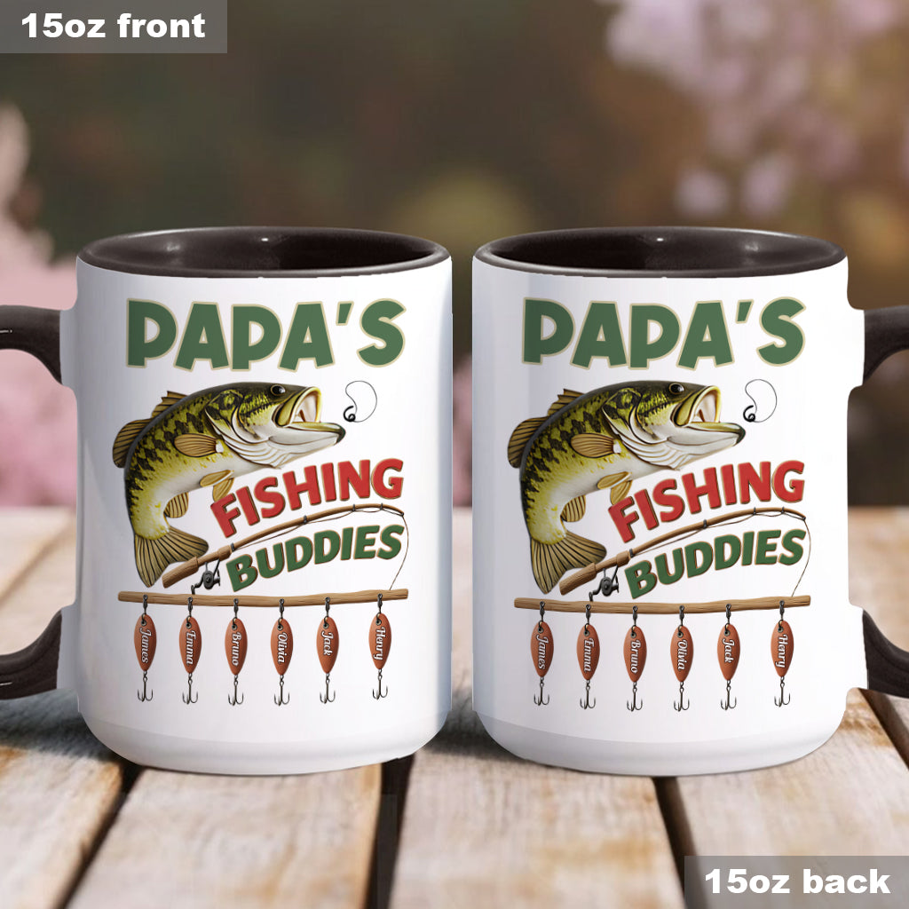 Papa Pêcheurs - Mug personnalisé sur le thème de la pêche