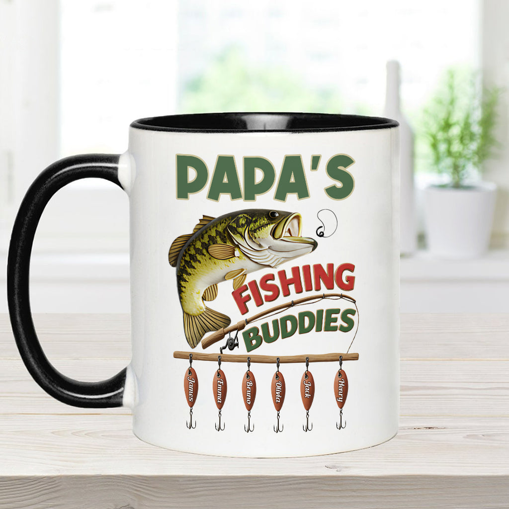 Papa Pêcheurs - Mug personnalisé sur le thème de la pêche