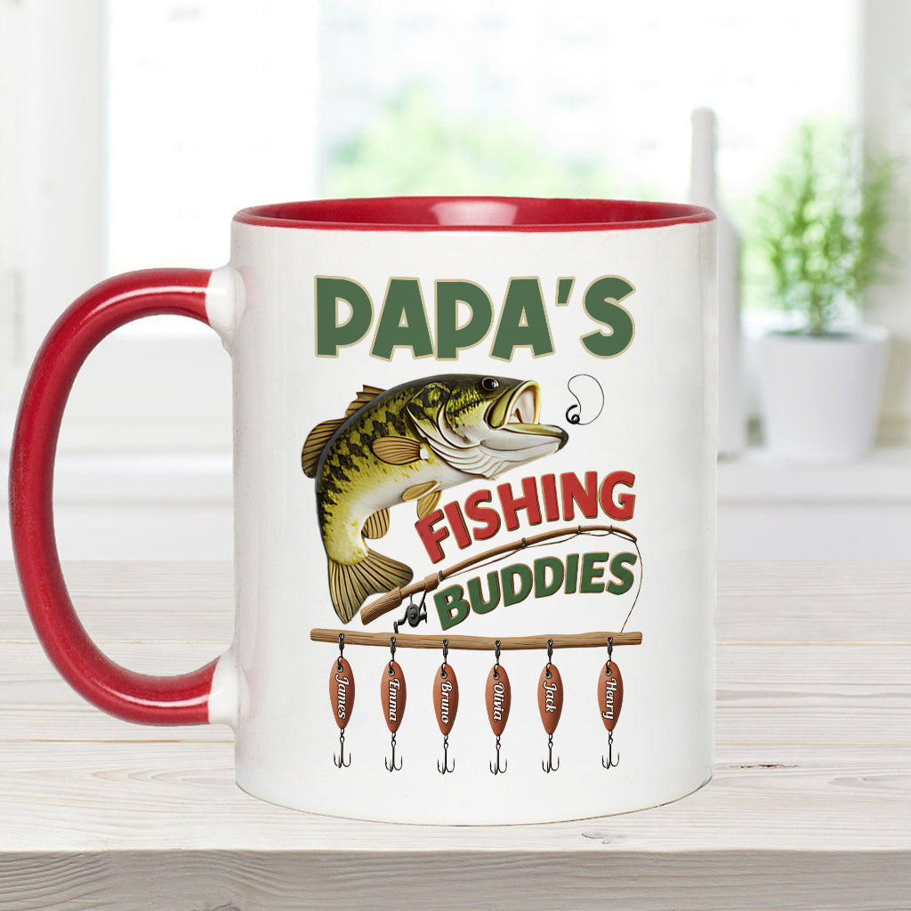 Papa Pêcheurs - Mug personnalisé sur le thème de la pêche