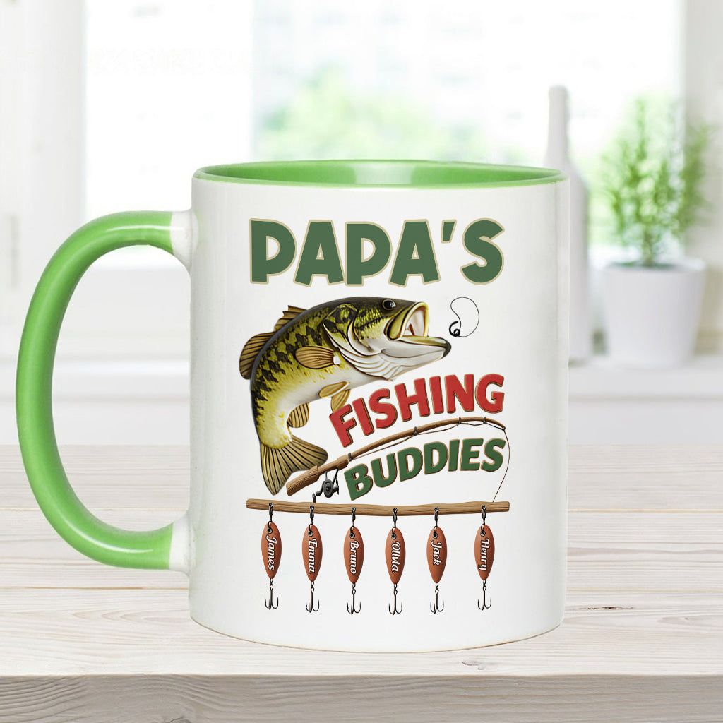 Papa Pêcheurs - Mug personnalisé sur le thème de la pêche
