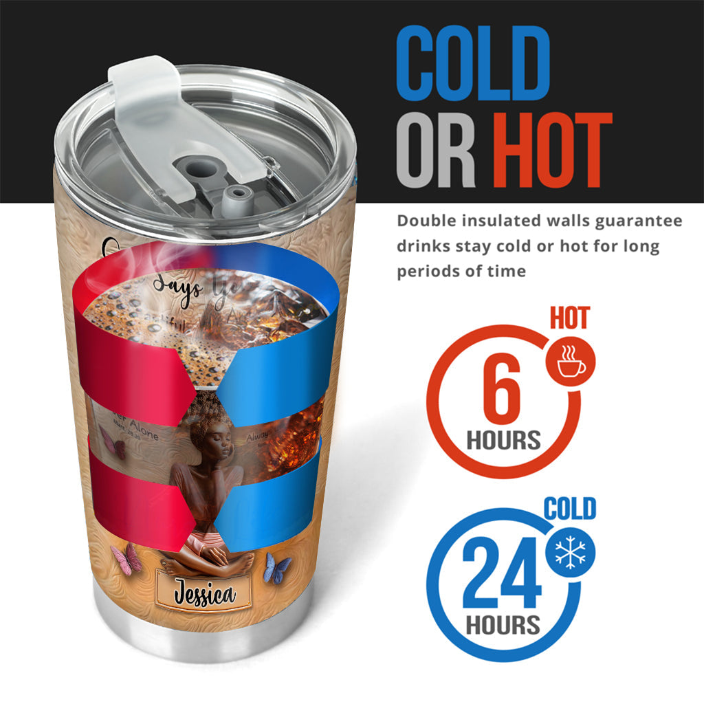 God Says You Are - Personalized African American Tumbler