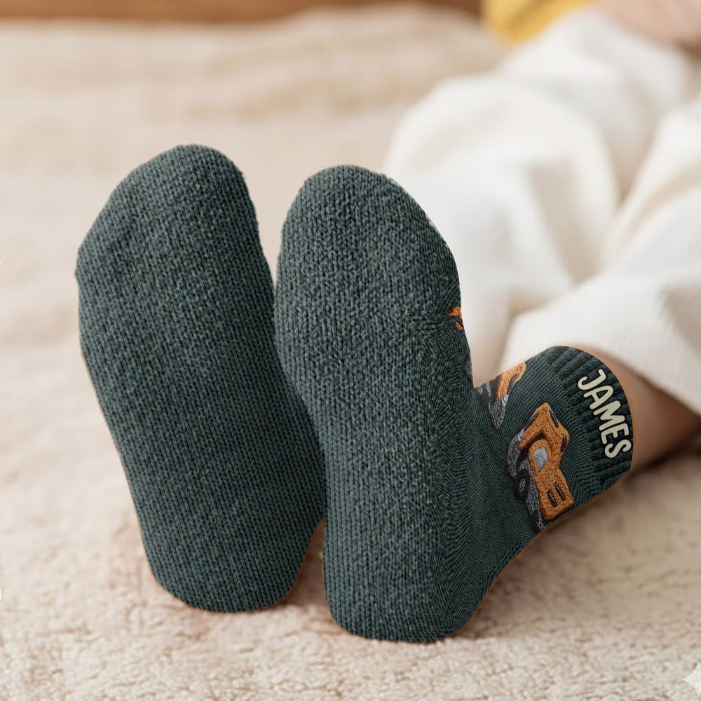 Machines de construction - Chaussettes personnalisées pour enfants