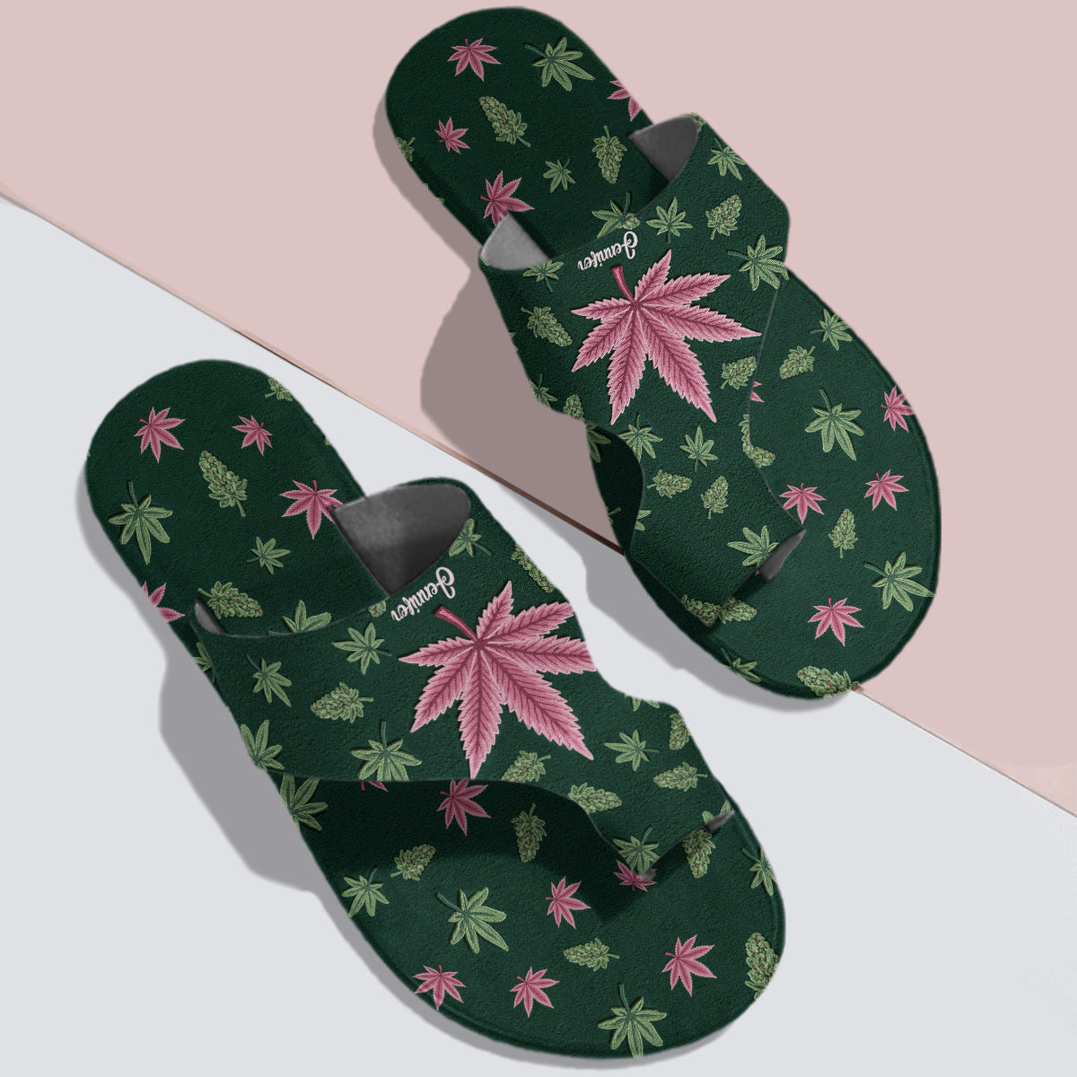 Stoner Chick - Personalized Weed Open Toe Sandals