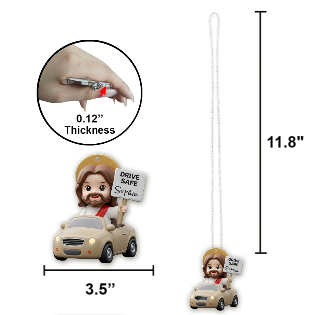 Conduisez prudemment ! - Ornement de voiture chrétien personnalisé