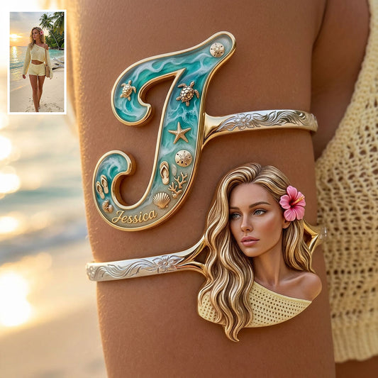 Accessoires de Plage - Bracelet en Cuff Personnalisé en Forme de Mer