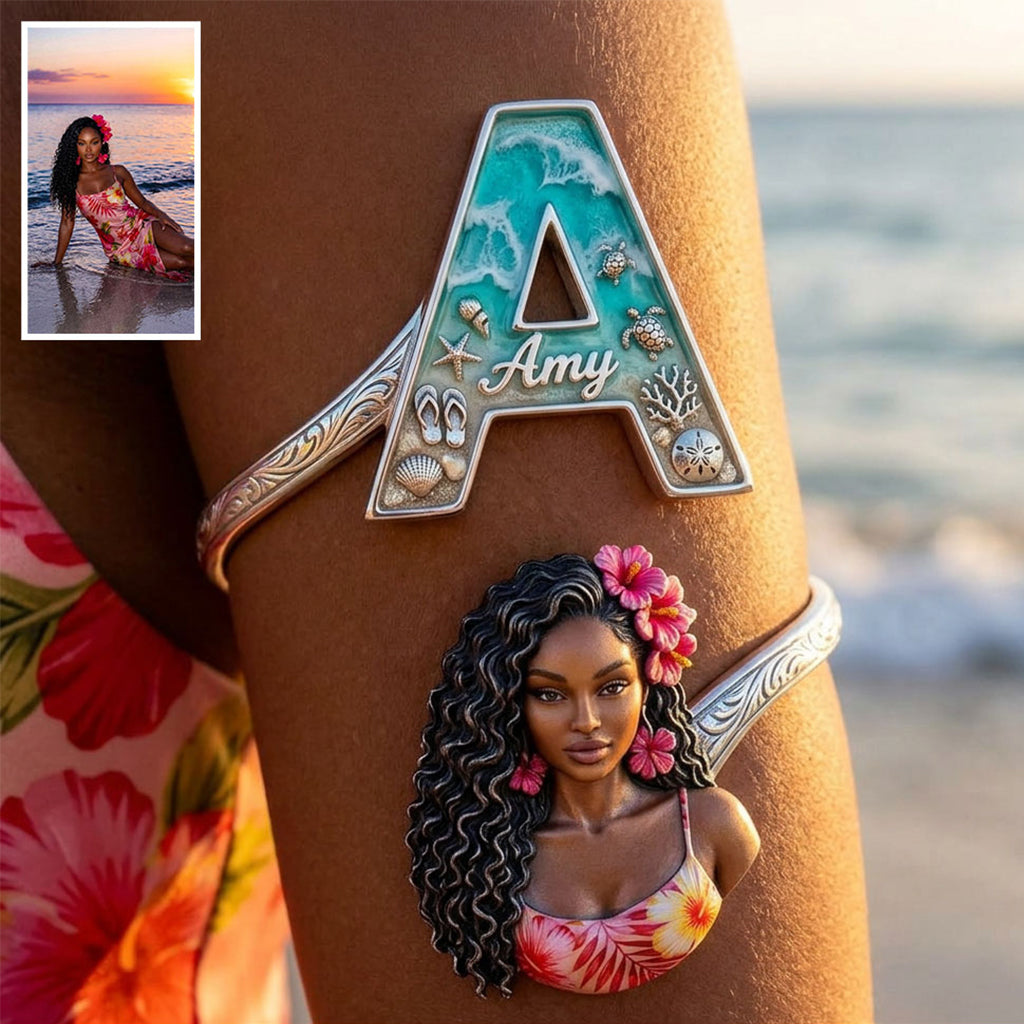 Accessoires de Plage - Bracelet en Cuff Personnalisé en Forme de Mer
