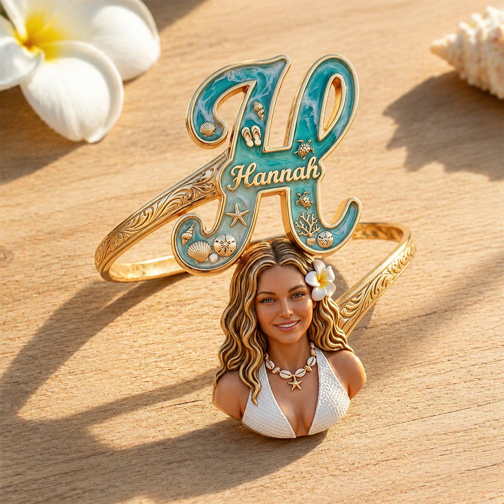 Accessoires de Plage - Bracelet en Cuff Personnalisé en Forme de Mer