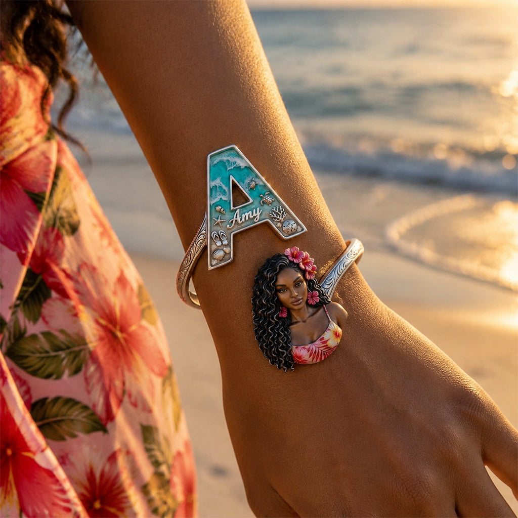 Accessoires de Plage - Bracelet en Cuff Personnalisé en Forme de Mer