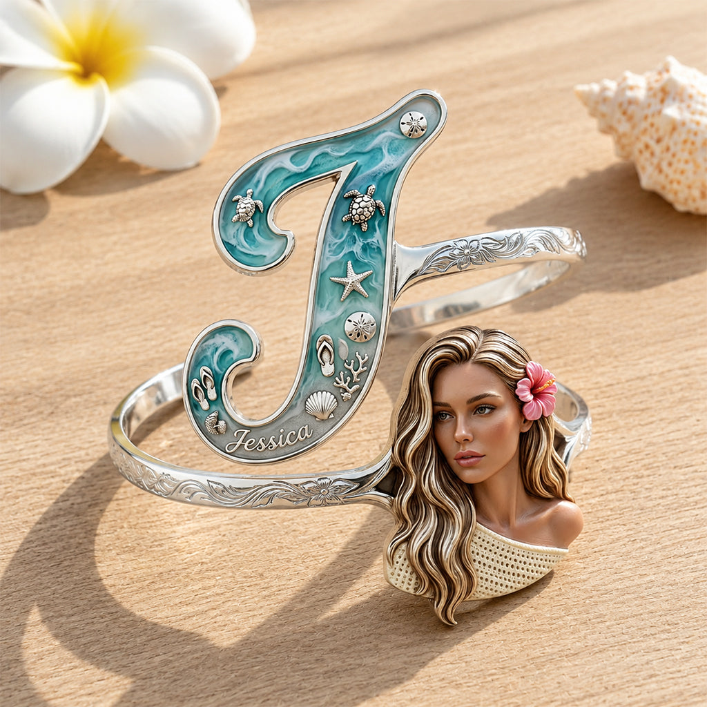 Accessoires de Plage - Bracelet en Cuff Personnalisé en Forme de Mer