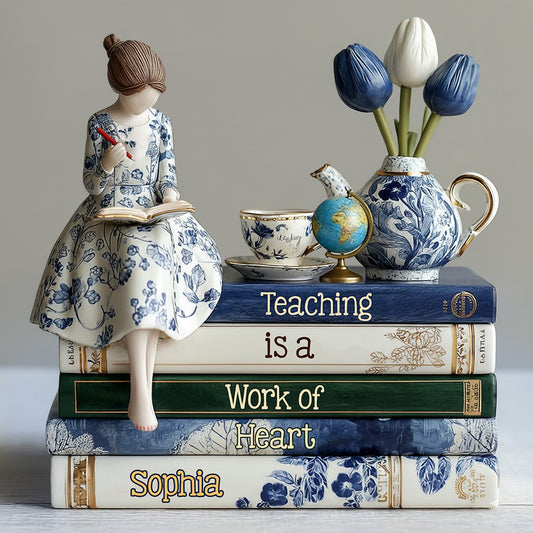 Enseigner, c'est un travail de cœur - Plaque acrylique personnalisée pour enseignants