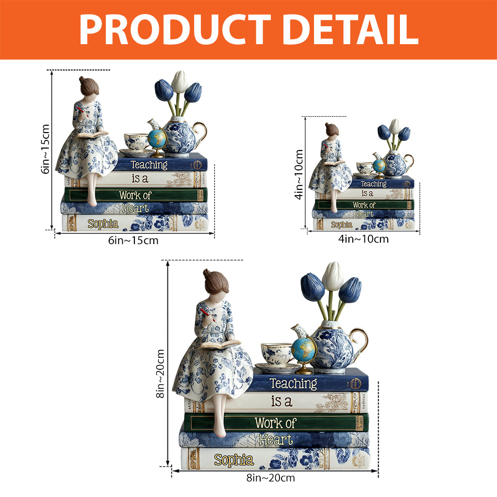 Enseigner, c'est un travail de cœur - Plaque acrylique personnalisée pour enseignants