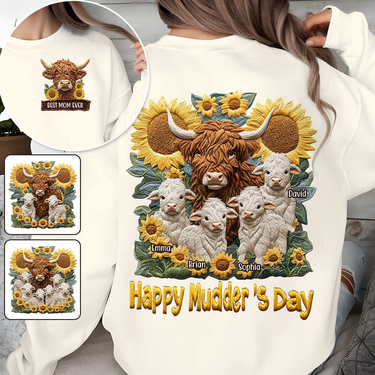 Bonne fête des mamans ! T-shirt personnalisé intégral pour maman