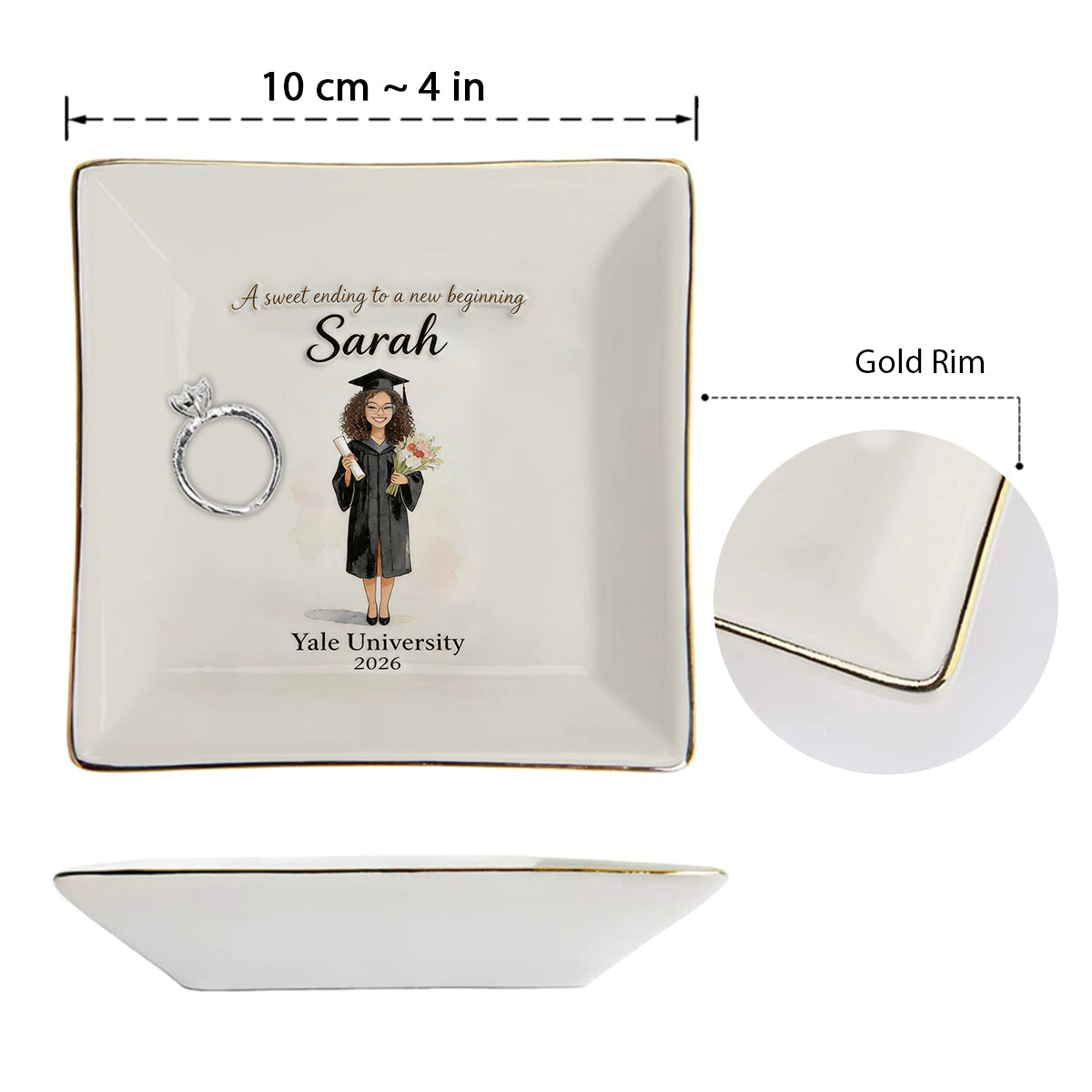 Nouveau Départ - Plat à Bijoux Personnalisé Imprimé