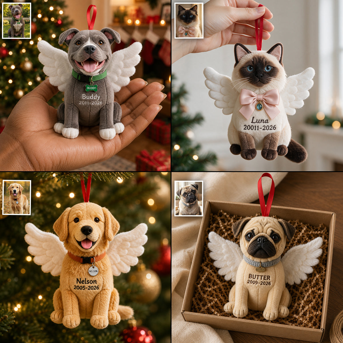 I'm Always With You - Personalized Dog Plush Ornament