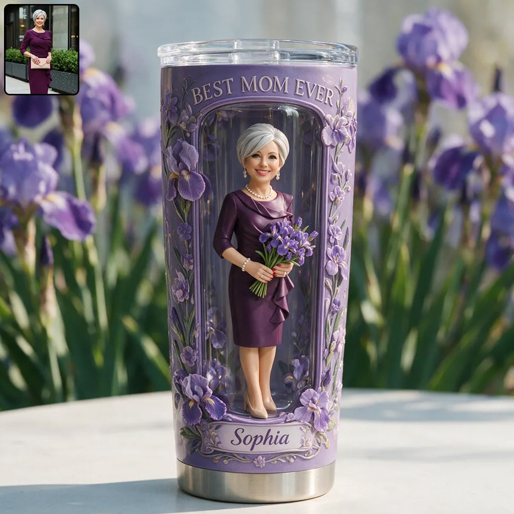 Cadeau pour Elle, Personnalisé à Partir de N'importe Quelle Photo, N'importe Quelle Fleur - Tasse d'Amour de Soi Personnalisée