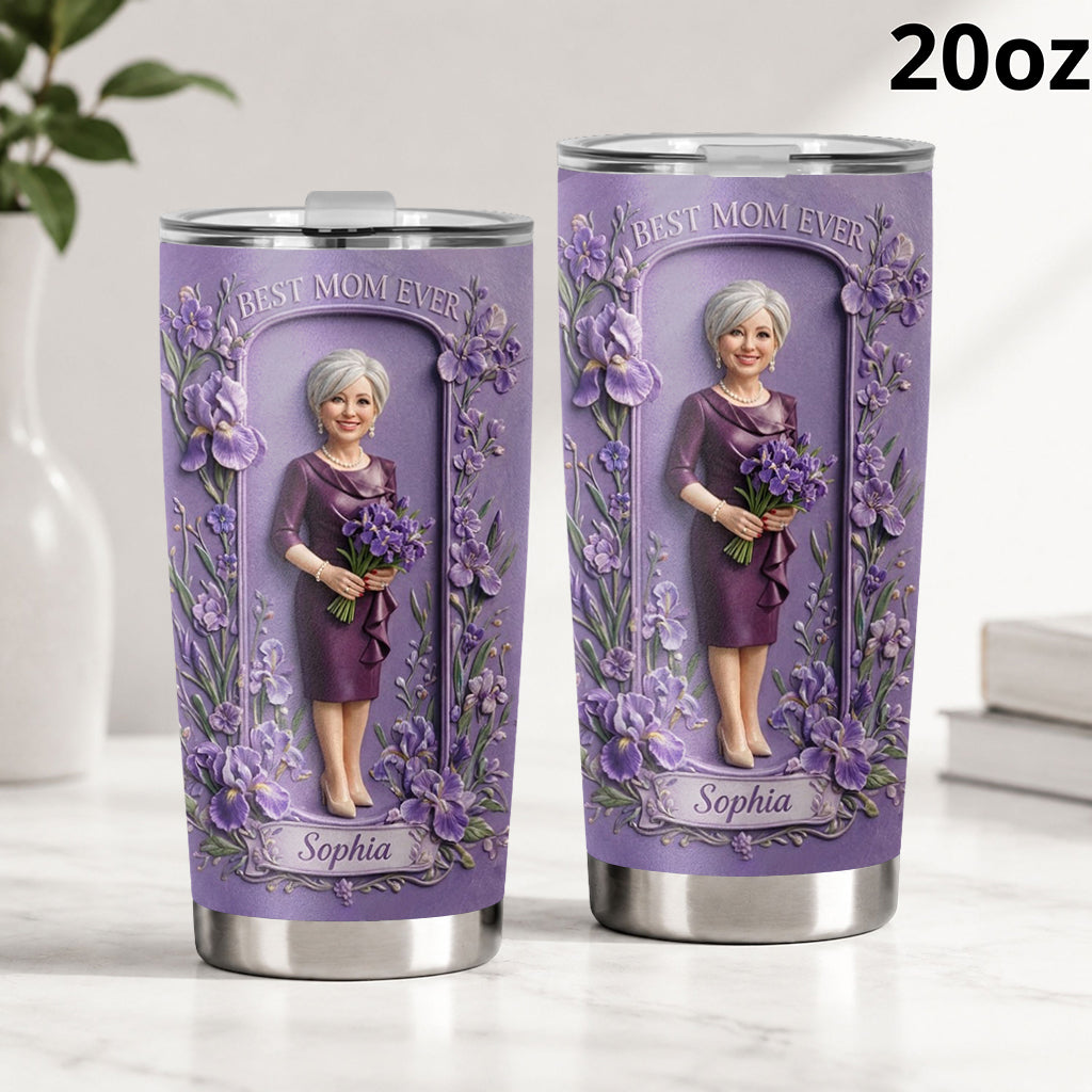 Cadeau pour Elle, Personnalisé à Partir de N'importe Quelle Photo, N'importe Quelle Fleur - Tasse d'Amour de Soi Personnalisée