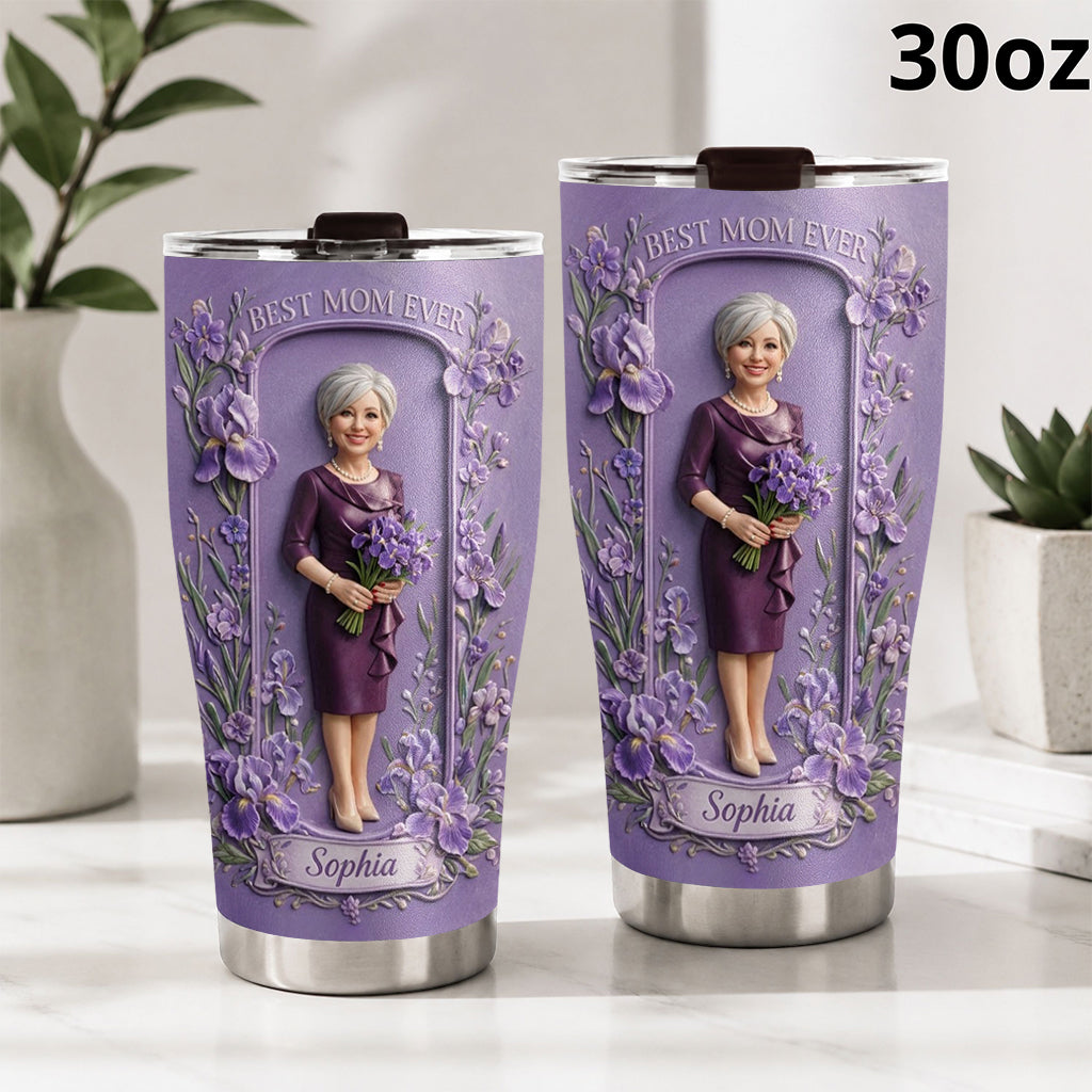 Cadeau pour Elle, Personnalisé à Partir de N'importe Quelle Photo, N'importe Quelle Fleur - Tasse d'Amour de Soi Personnalisée