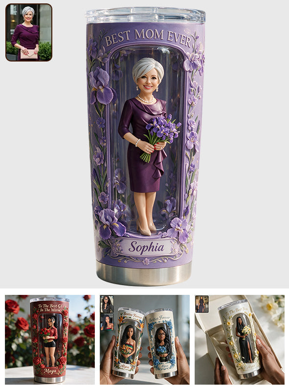 Cadeau pour Elle, Personnalisé à Partir de N'importe Quelle Photo, N'importe Quelle Fleur - Tasse d'Amour de Soi Personnalisée