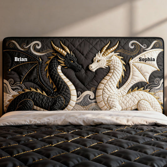 Toi et moi, on gère ! - Housse de tête de lit personnalisée Dragon