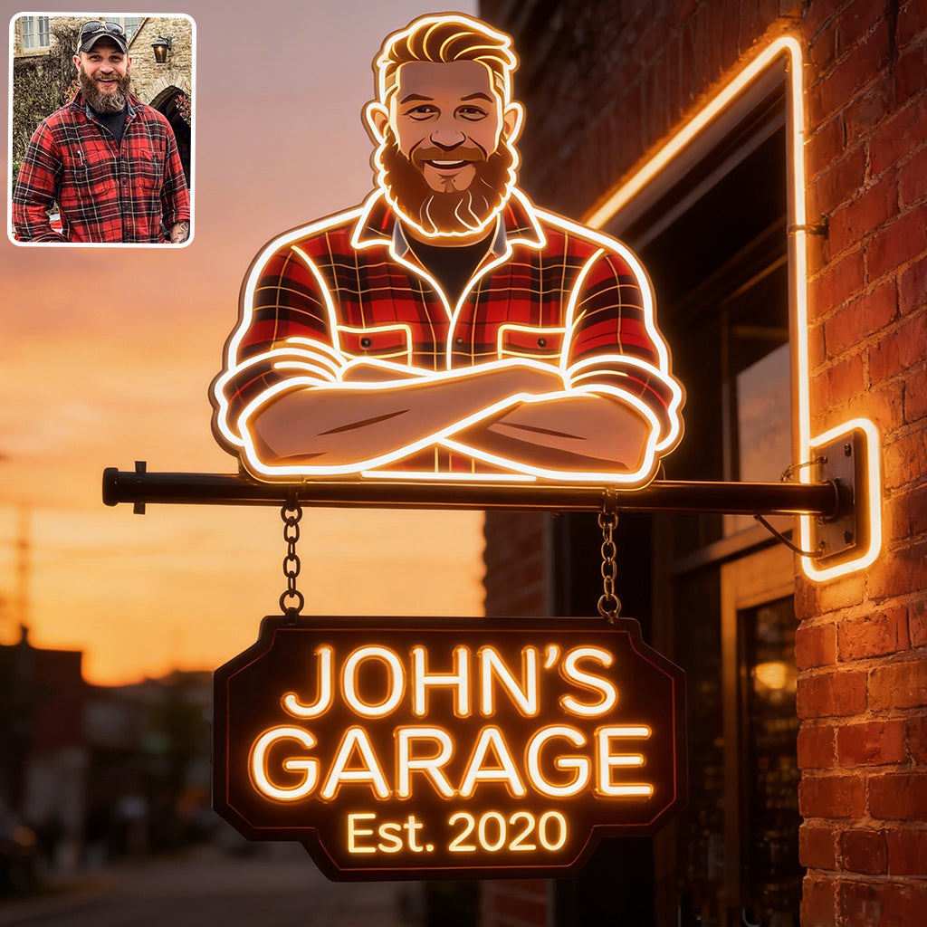 Custom Any Photo, Best Gift For Mom & Grandma - Personalized Father Wooden Wall Mount Sign