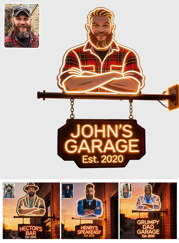 Custom Any Photo, Best Gift For Mom & Grandma - Personalized Father Wooden Wall Mount Sign