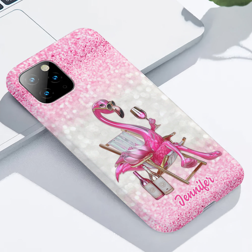 Be a Flamingo In a Flock of Pigeons - Personalized Flamingo Full Print Phone Case