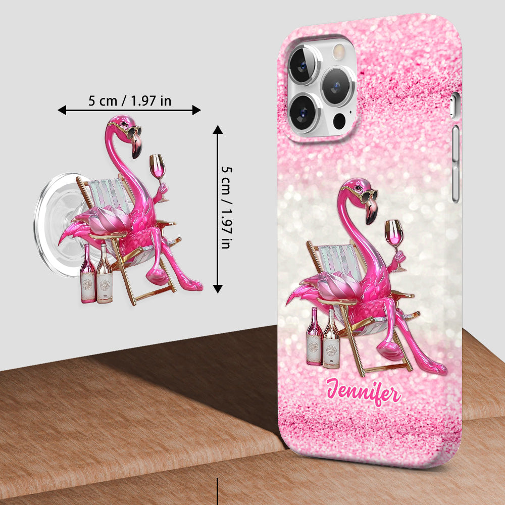 Be a Flamingo In a Flock of Pigeons - Personalized Flamingo Full Print Phone Case