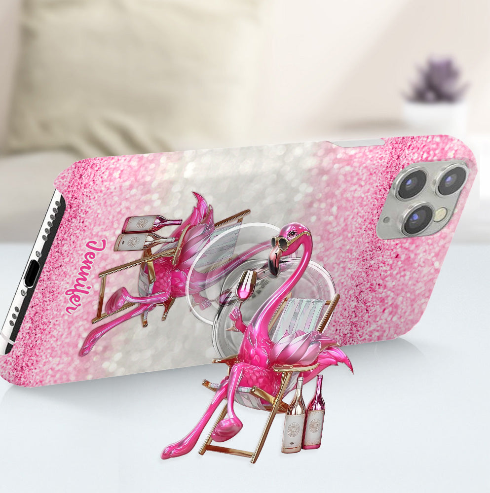 Be a Flamingo In a Flock of Pigeons - Personalized Flamingo Full Print Phone Case