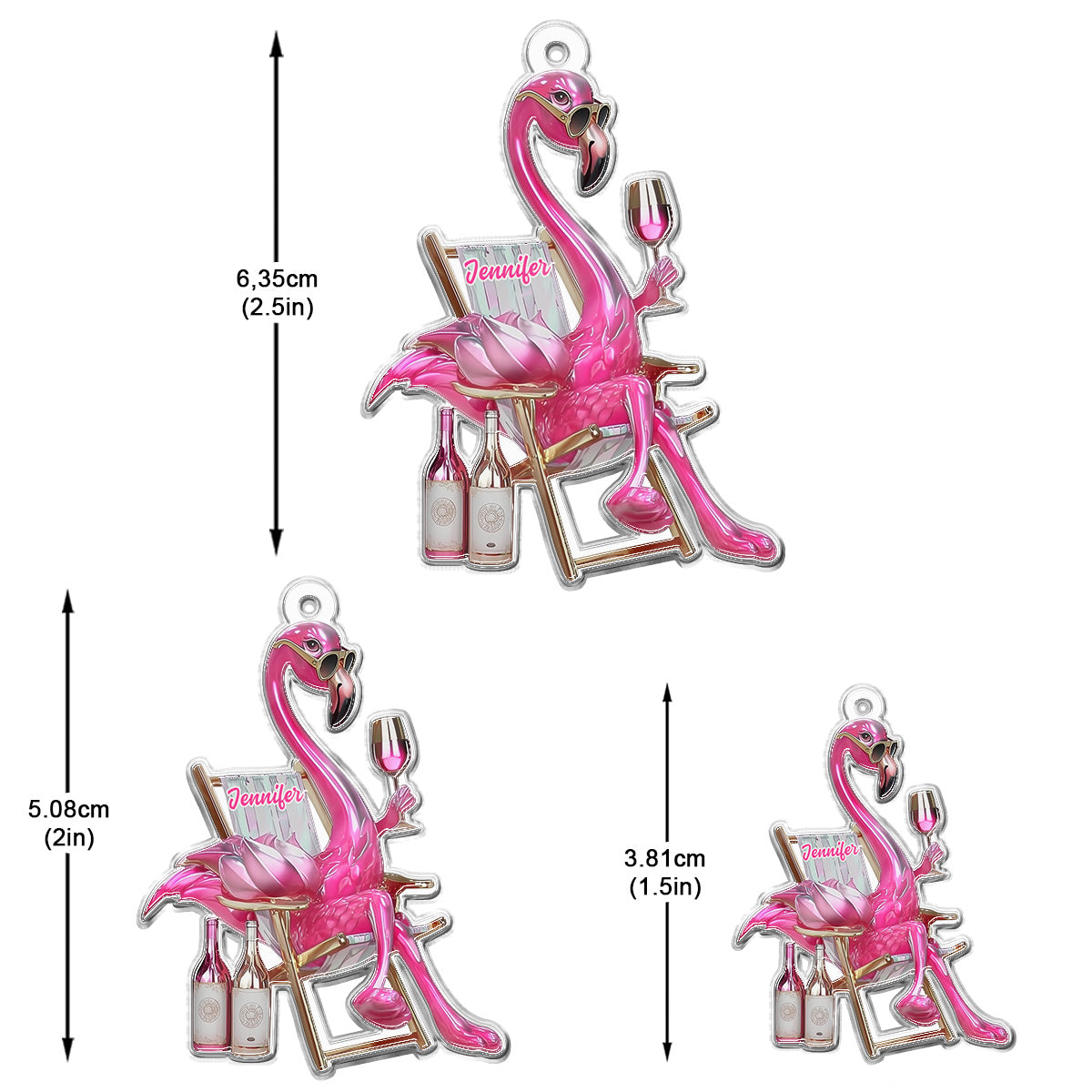 Soyez un flamant rose au milieu d'une volée de pigeons - Boucles d'oreilles flamant rose personnalisées