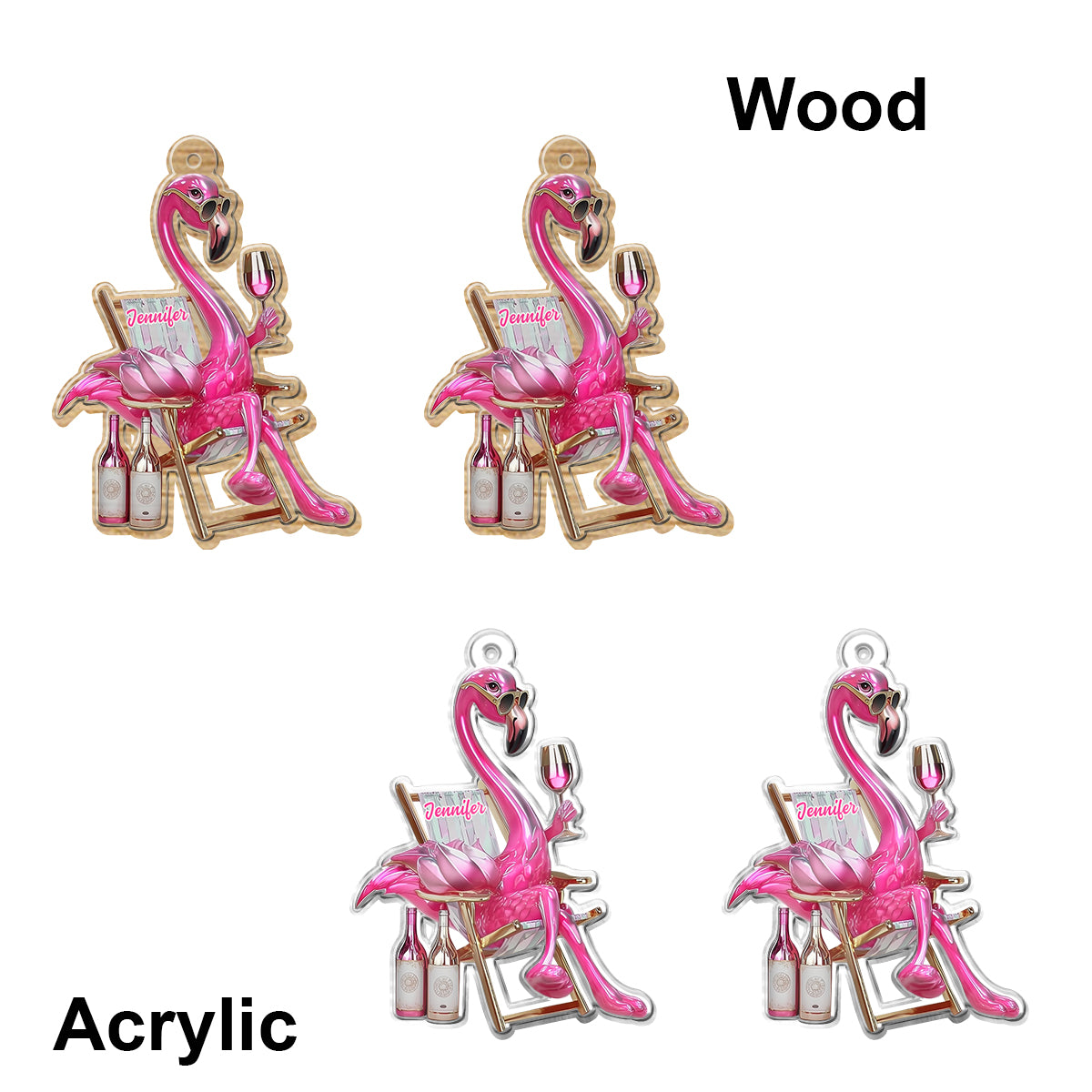 Soyez un flamant rose au milieu d'une volée de pigeons - Boucles d'oreilles flamant rose personnalisées