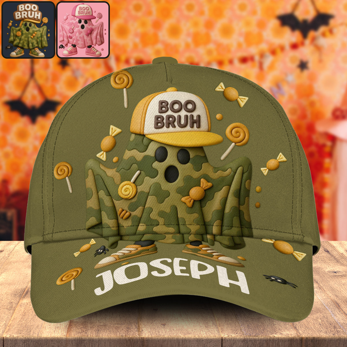 Casquette classique personnalisée pour enfant Boo Bruh