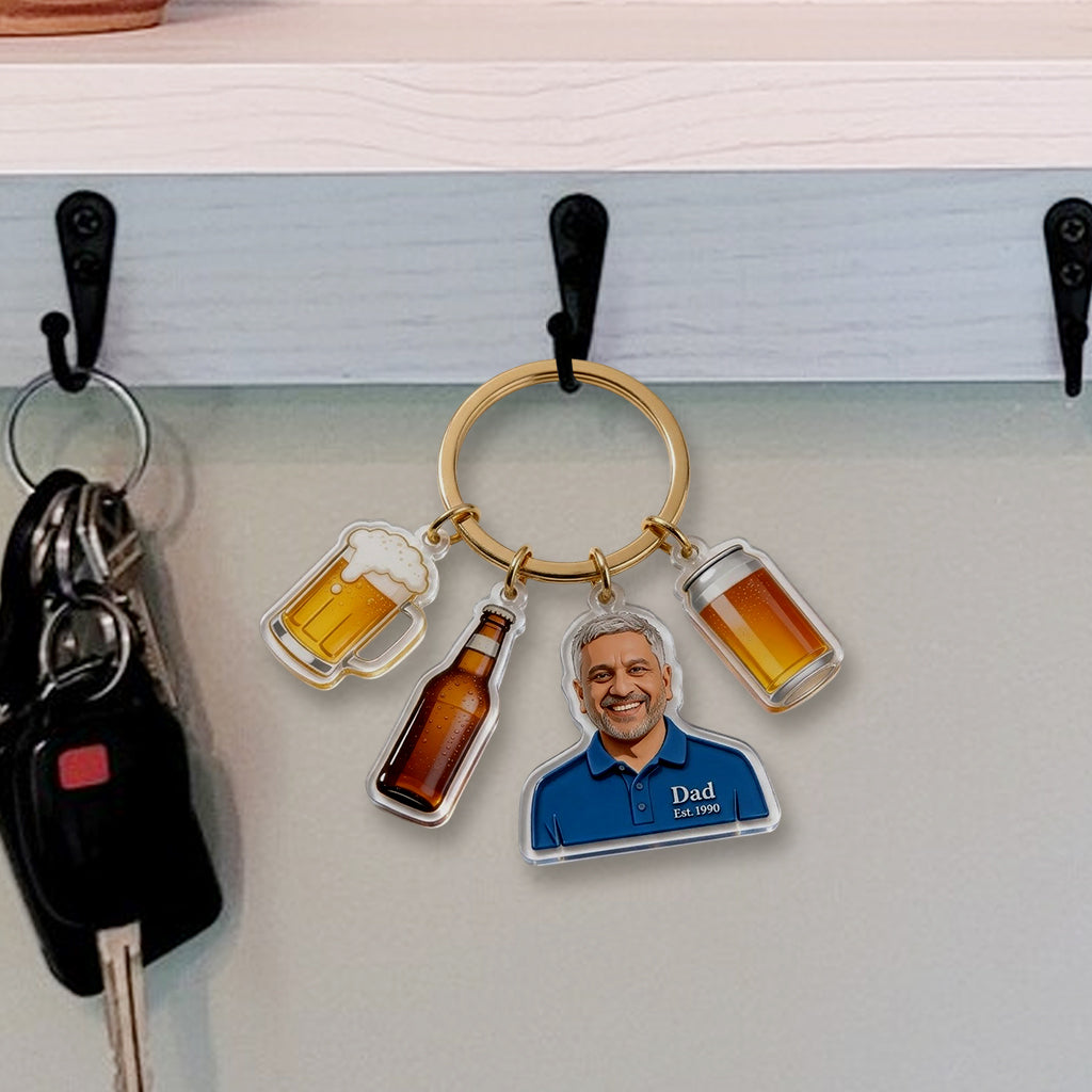 Alcoholic Beverage Fan, Beer, Cocktail, Whiskey, Wine... Lovers - Personalized Alcoholic beverage Premium Keychain With Charms