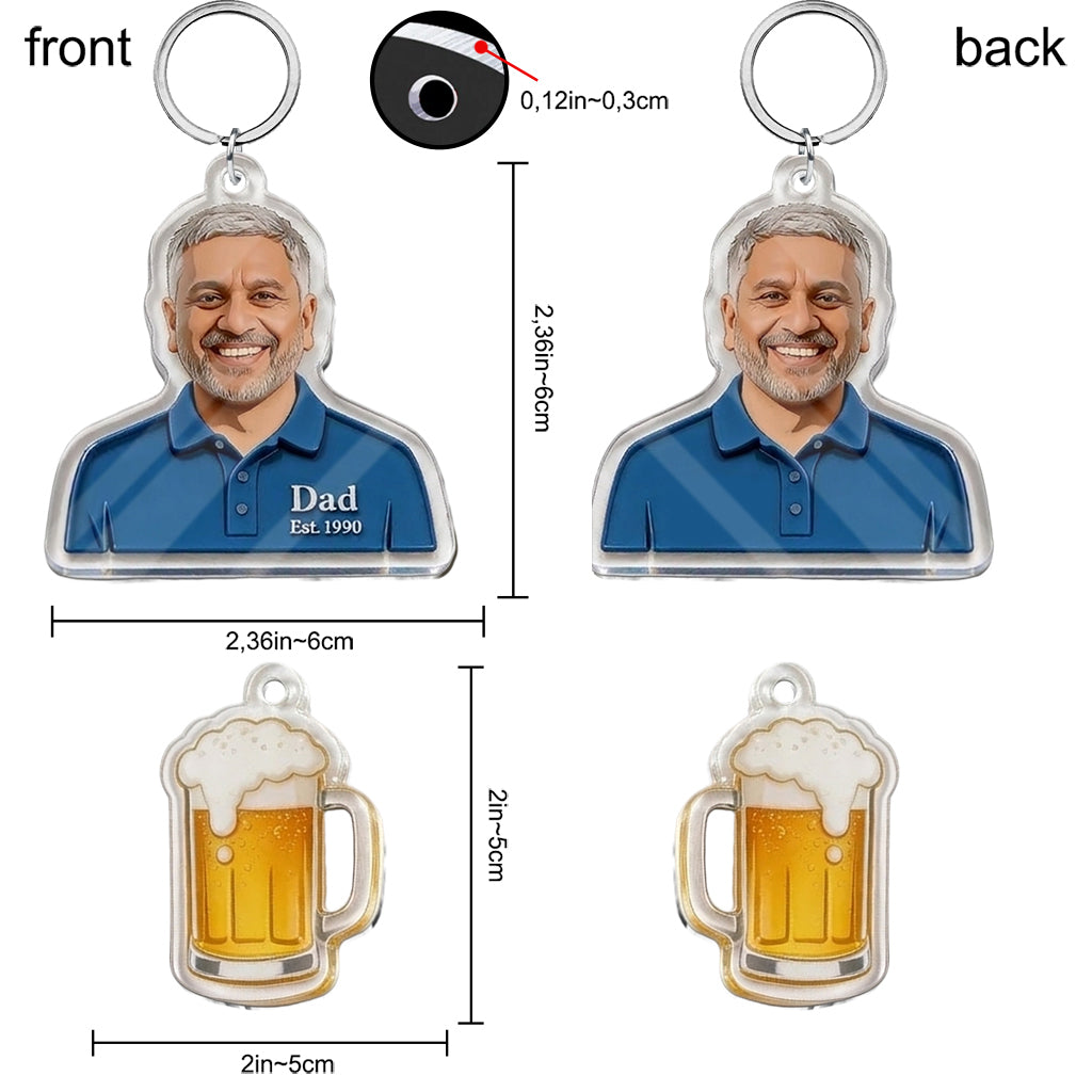 Alcoholic Beverage Fan, Beer, Cocktail, Whiskey, Wine... Lovers - Personalized Alcoholic beverage Premium Keychain With Charms