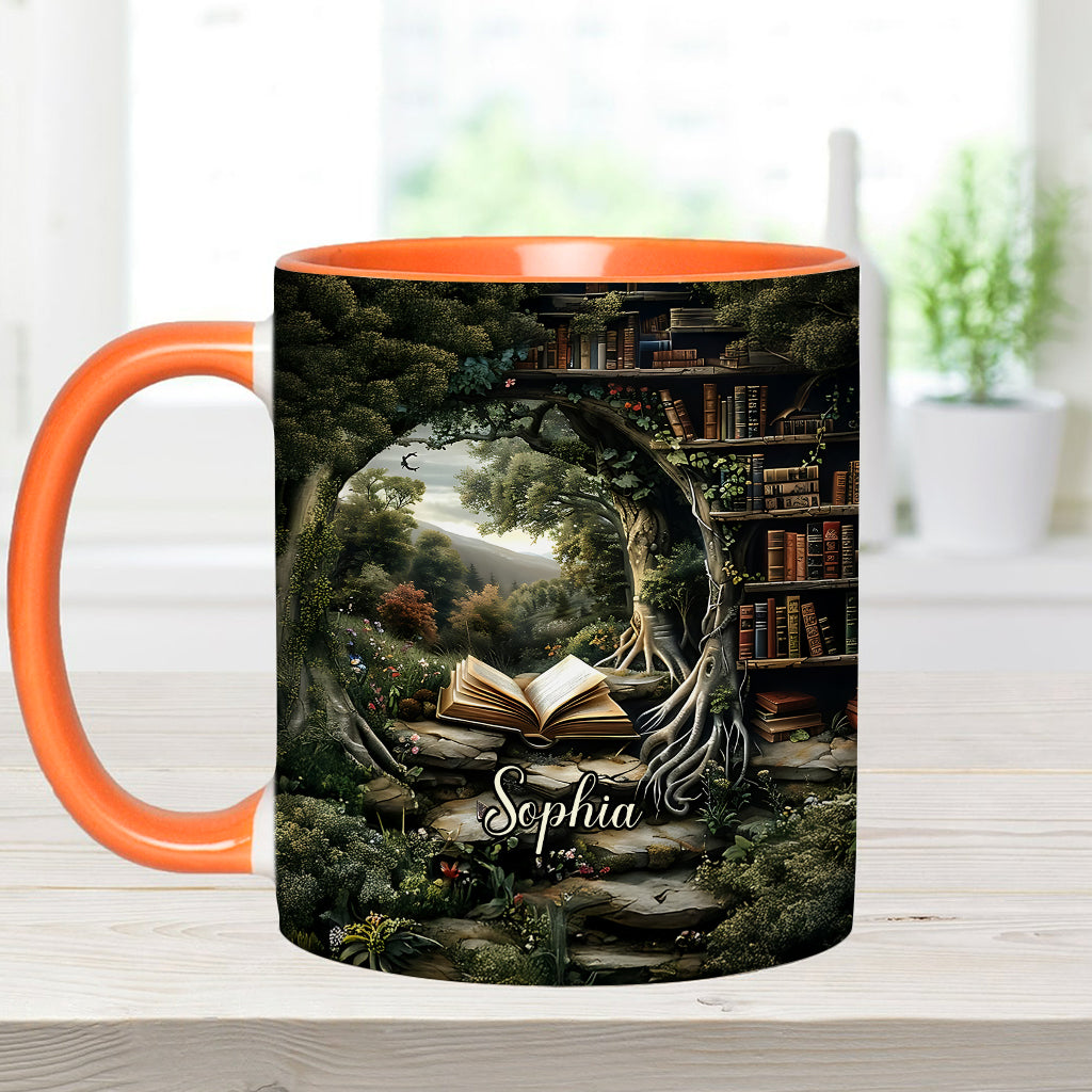 Une fille qui aime lire - Cadeau pour les amoureux des livres - Mug personnalisé à motif livre