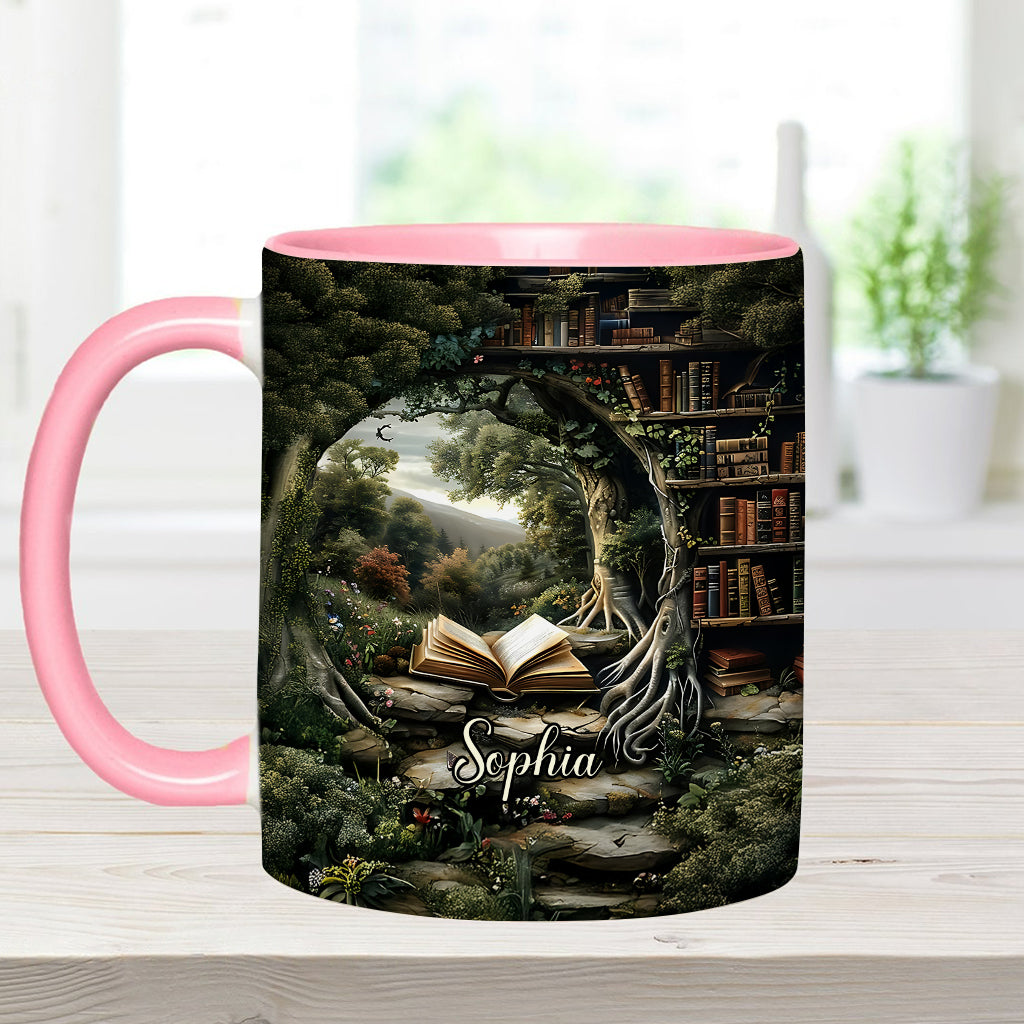 Une fille qui aime lire - Cadeau pour les amoureux des livres - Mug personnalisé à motif livre