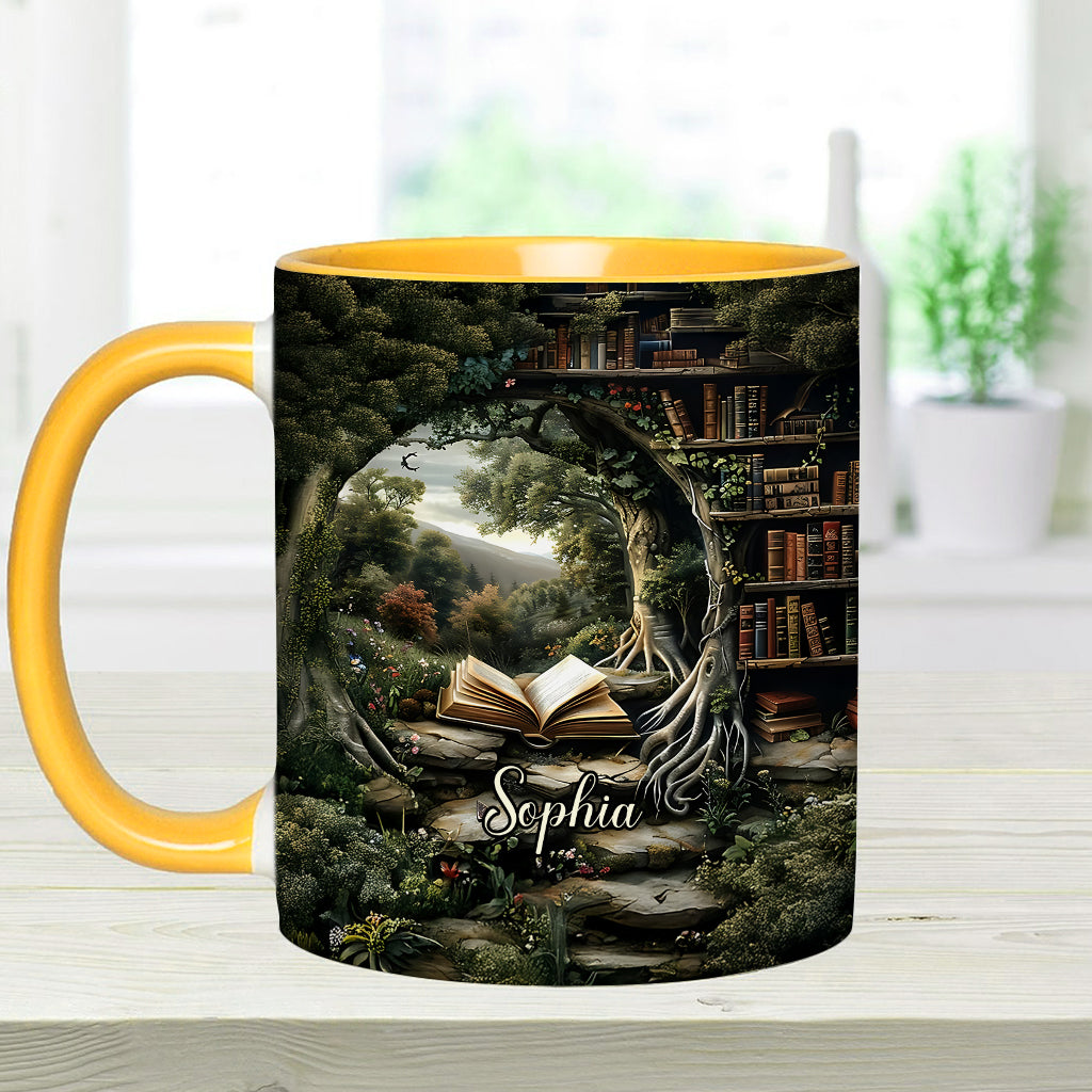 Une fille qui aime lire - Cadeau pour les amoureux des livres - Mug personnalisé à motif livre