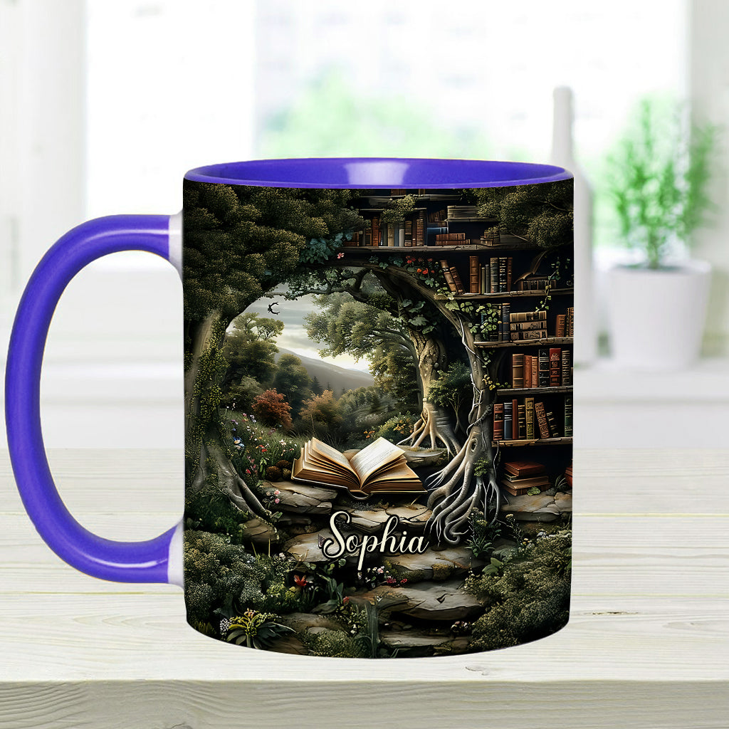 Une fille qui aime lire - Cadeau pour les amoureux des livres - Mug personnalisé à motif livre