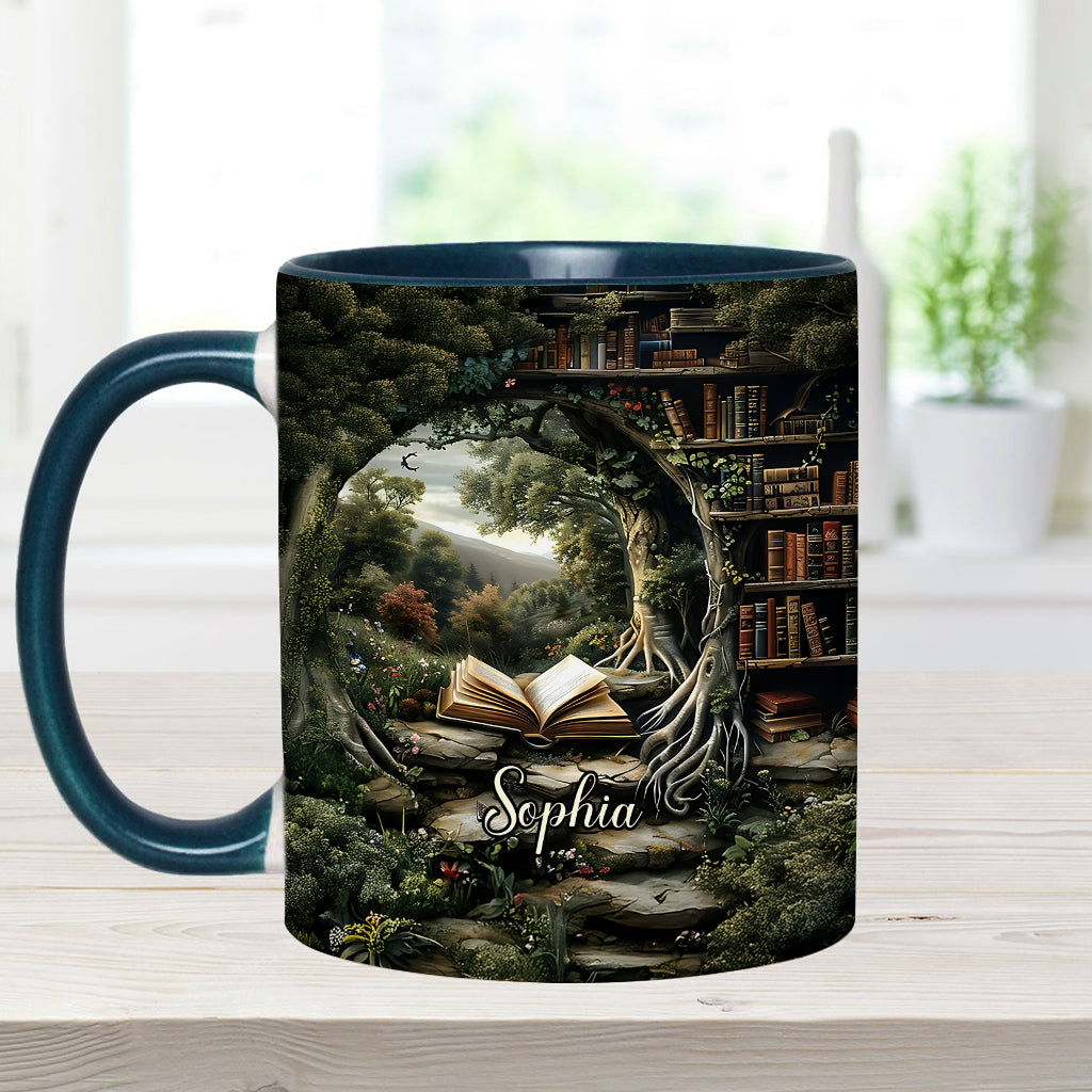 Une fille qui aime lire - Cadeau pour les amoureux des livres - Mug personnalisé à motif livre