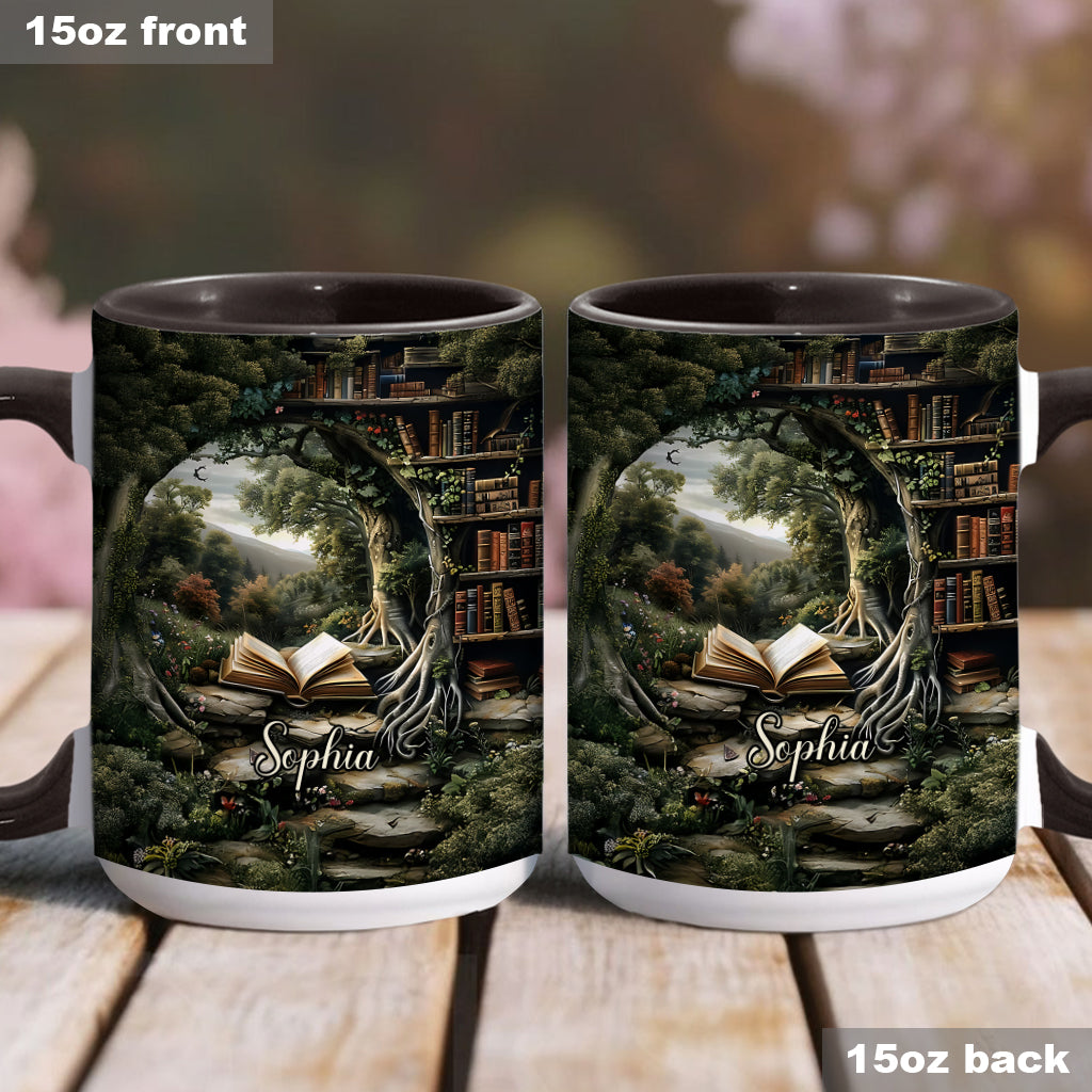 Une fille qui aime lire - Cadeau pour les amoureux des livres - Mug personnalisé à motif livre