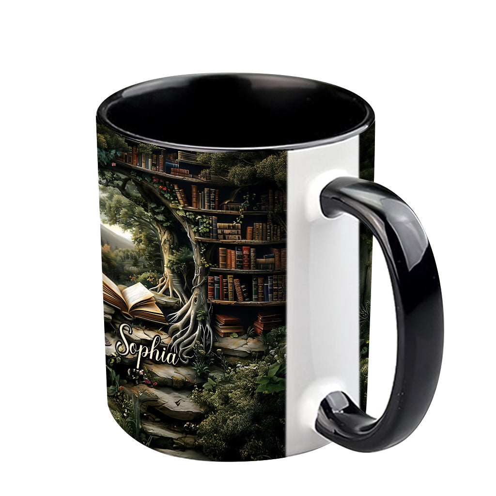 Une fille qui aime lire - Cadeau pour les amoureux des livres - Mug personnalisé à motif livre