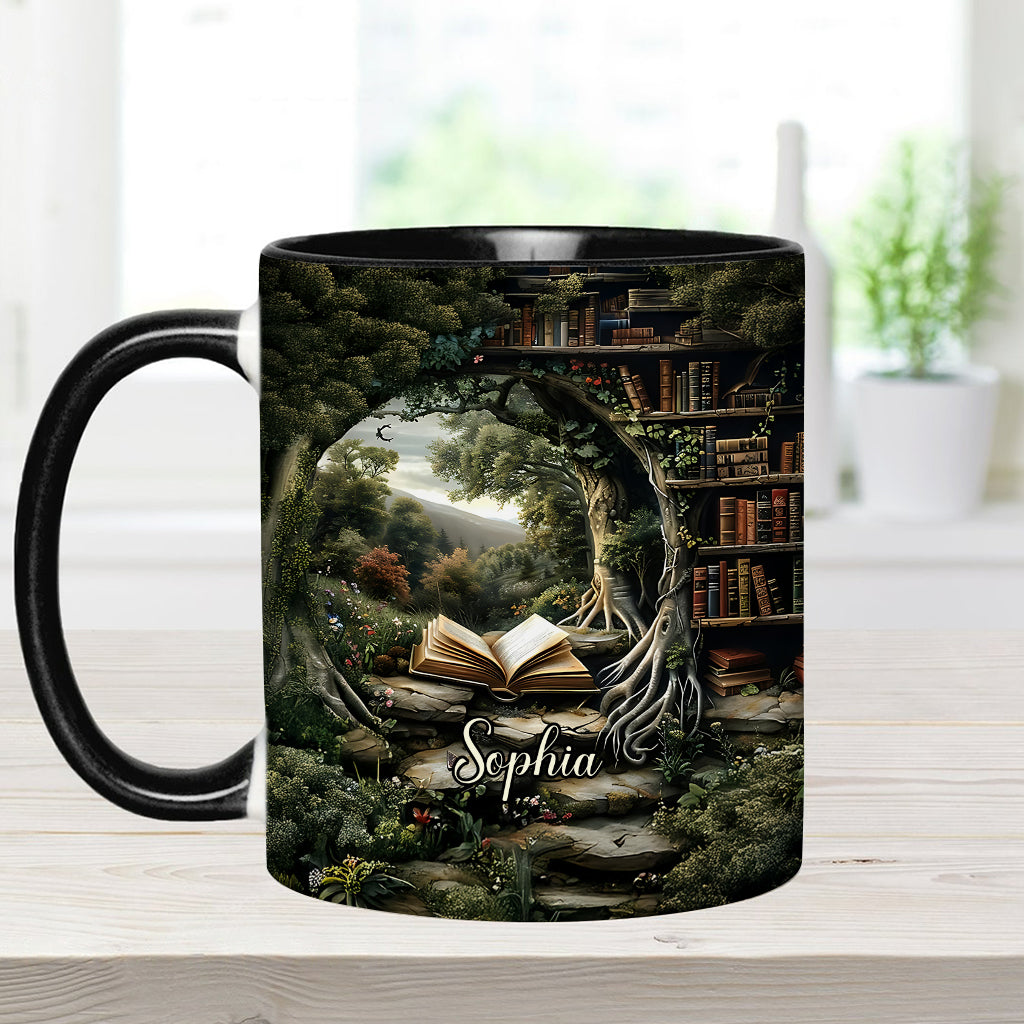 Une fille qui aime lire - Cadeau pour les amoureux des livres - Mug personnalisé à motif livre