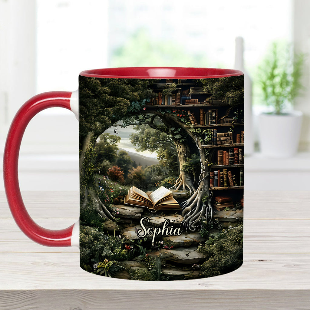 Une fille qui aime lire - Cadeau pour les amoureux des livres - Mug personnalisé à motif livre