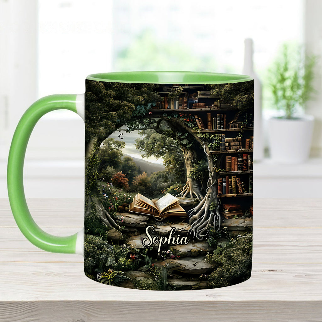 Une fille qui aime lire - Cadeau pour les amoureux des livres - Mug personnalisé à motif livre