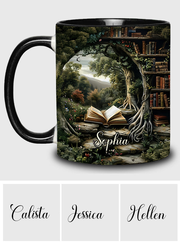 Une fille qui aime lire - Cadeau pour les amoureux des livres - Mug personnalisé à motif livre