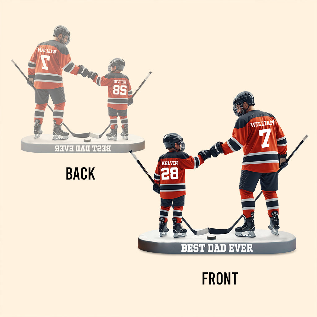 Meilleur papa du monde - Plaque acrylique personnalisée « Papa » en forme de papa