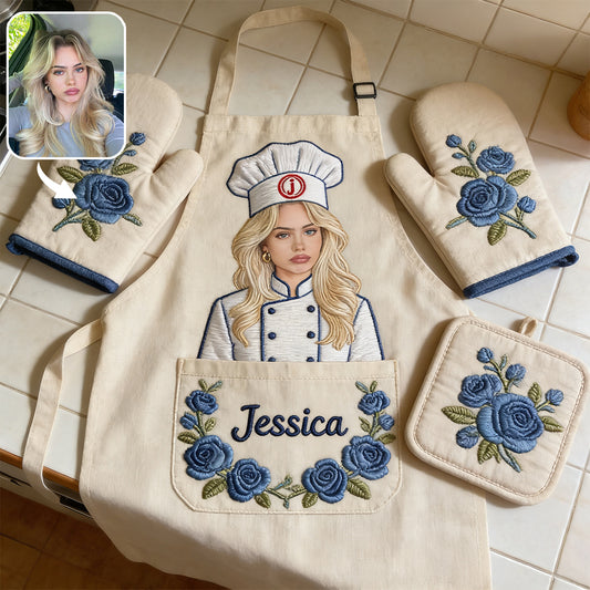 Master Cook - Tablier de Cuisine Personnalisé, Gants de Four & Manique